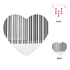 Abstract Piano Keys Background Playing Cards (heart)  by Nexatart