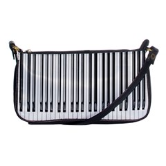 Abstract Piano Keys Background Shoulder Clutch Bags by Nexatart