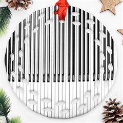 Abstract Piano Keys Background Ornament (round Filigree) by Nexatart