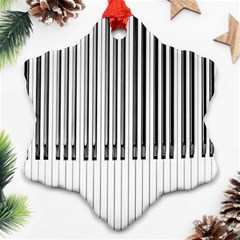 Abstract Piano Keys Background Snowflake Ornament (two Sides) by Nexatart