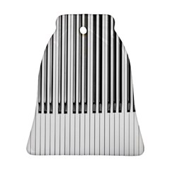 Abstract Piano Keys Background Bell Ornament (two Sides) by Nexatart