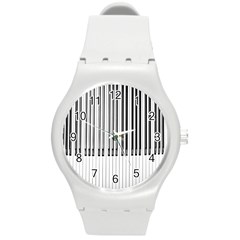 Abstract Piano Keys Background Round Plastic Sport Watch (m) by Nexatart