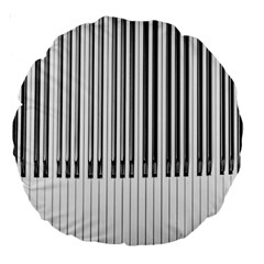 Abstract Piano Keys Background Large 18  Premium Round Cushions by Nexatart