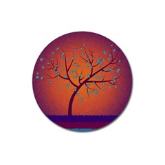 Beautiful Tree Background Magnet 3  (round)