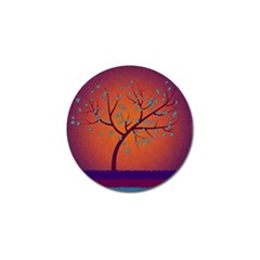 Beautiful Tree Background Golf Ball Marker by Nexatart