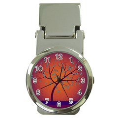 Beautiful Tree Background Money Clip Watches