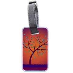 Beautiful Tree Background Luggage Tags (two Sides) by Nexatart