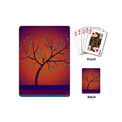 Beautiful Tree Background Playing Cards (mini) 