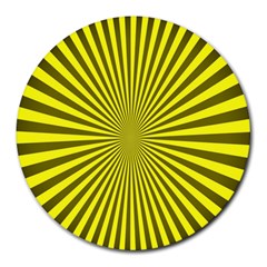 Sunburst Pattern Radial Background Round Mousepads by Nexatart