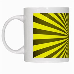 Sunburst Pattern Radial Background White Mugs by Nexatart