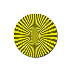 Sunburst Pattern Radial Background Rubber Coaster (round)  by Nexatart