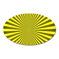 Sunburst Pattern Radial Background Oval Magnet by Nexatart