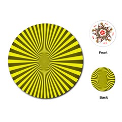 Sunburst Pattern Radial Background Playing Cards (round) 