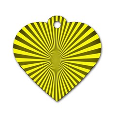 Sunburst Pattern Radial Background Dog Tag Heart (one Side) by Nexatart