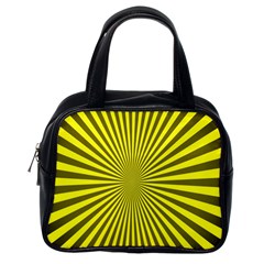 Sunburst Pattern Radial Background Classic Handbags (one Side) by Nexatart