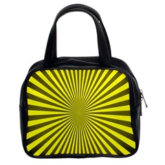 Sunburst Pattern Radial Background Classic Handbags (2 Sides) by Nexatart