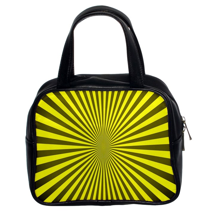 Sunburst Pattern Radial Background Classic Handbags (2 Sides)