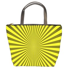 Sunburst Pattern Radial Background Bucket Bags by Nexatart