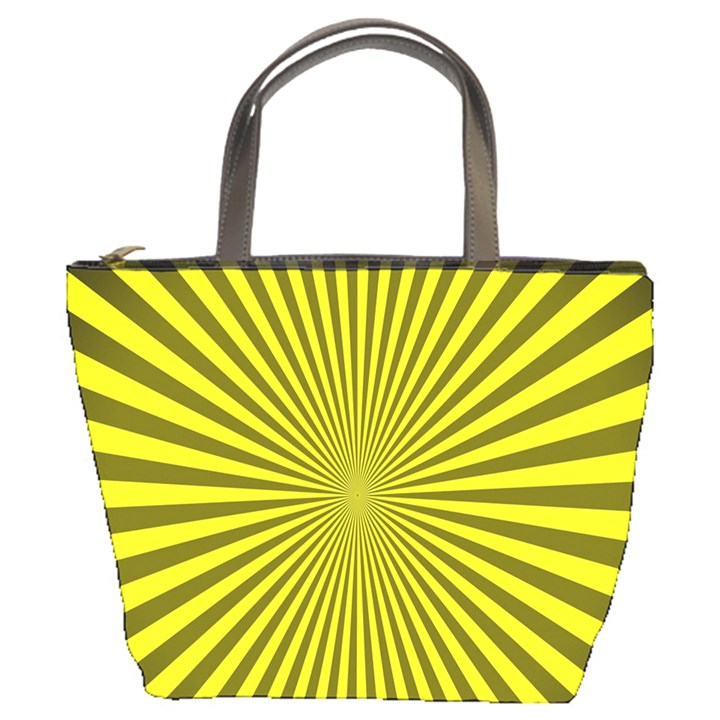 Sunburst Pattern Radial Background Bucket Bags