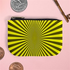 Sunburst Pattern Radial Background Mini Coin Purses by Nexatart