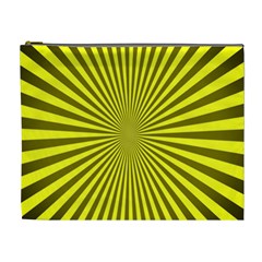 Sunburst Pattern Radial Background Cosmetic Bag (xl) by Nexatart