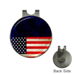 Grunge American Flag Background Hat Clips With Golf Markers by Nexatart