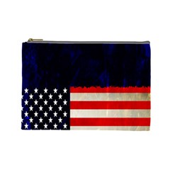 Grunge American Flag Background Cosmetic Bag (large)  by Nexatart