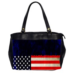 Grunge American Flag Background Office Handbags (2 Sides)  by Nexatart