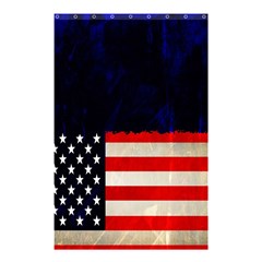 Grunge American Flag Background Shower Curtain 48  X 72  (small)  by Nexatart