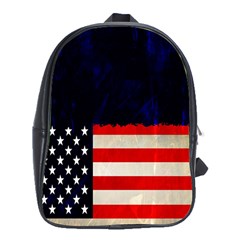 Grunge American Flag Background School Bags (xl)  by Nexatart