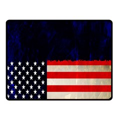 Grunge American Flag Background Double Sided Fleece Blanket (small)  by Nexatart