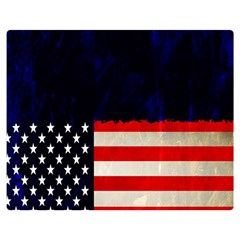 Grunge American Flag Background Double Sided Flano Blanket (medium)  by Nexatart