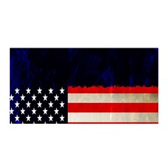 Grunge American Flag Background Satin Wrap by Nexatart