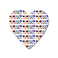 A Creative Colorful Background With Hearts Heart Magnet by Nexatart