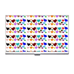 A Creative Colorful Background With Hearts Business Card Holders by Nexatart