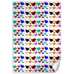 A Creative Colorful Background With Hearts Canvas 24  X 36  by Nexatart