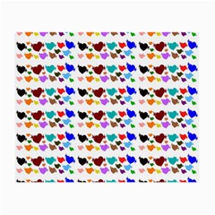 A Creative Colorful Background With Hearts Small Glasses Cloth (2-side)