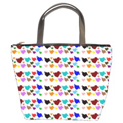 A Creative Colorful Background With Hearts Bucket Bags by Nexatart