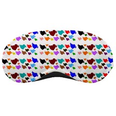 A Creative Colorful Background With Hearts Sleeping Masks by Nexatart