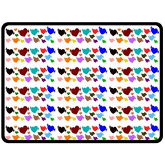 A Creative Colorful Background With Hearts Fleece Blanket (large)  by Nexatart