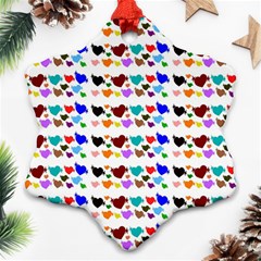 A Creative Colorful Background With Hearts Ornament (snowflake) by Nexatart