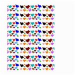 A Creative Colorful Background With Hearts Large Garden Flag (Two Sides) Front