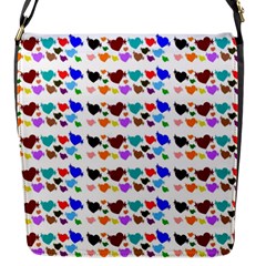 A Creative Colorful Background With Hearts Flap Messenger Bag (s) by Nexatart