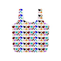 A Creative Colorful Background With Hearts Full Print Recycle Bags (s)  by Nexatart