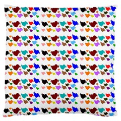 A Creative Colorful Background With Hearts Large Flano Cushion Case (two Sides) by Nexatart