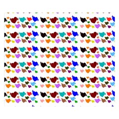 A Creative Colorful Background With Hearts Double Sided Flano Blanket (small) 