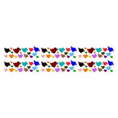 A Creative Colorful Background With Hearts Satin Scarf (oblong) by Nexatart