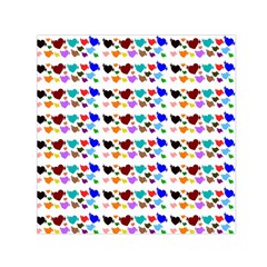 A Creative Colorful Background With Hearts Small Satin Scarf (square) by Nexatart