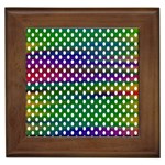 Digital Polka Dots Patterned Background Framed Tiles Front