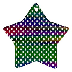 Digital Polka Dots Patterned Background Ornament (star) by Nexatart